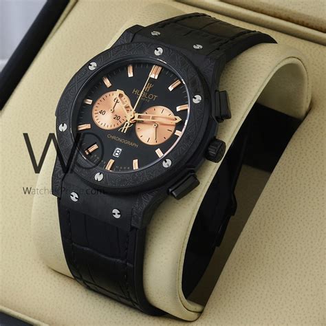 hublot black chronograph|hublot chronograph big bang.